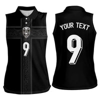 Custom Norway Football Women Sleeveless Polo Shirt Cross Nordic Knot Pattern