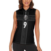 Custom Norway Football Women Sleeveless Polo Shirt Cross Nordic Knot Pattern