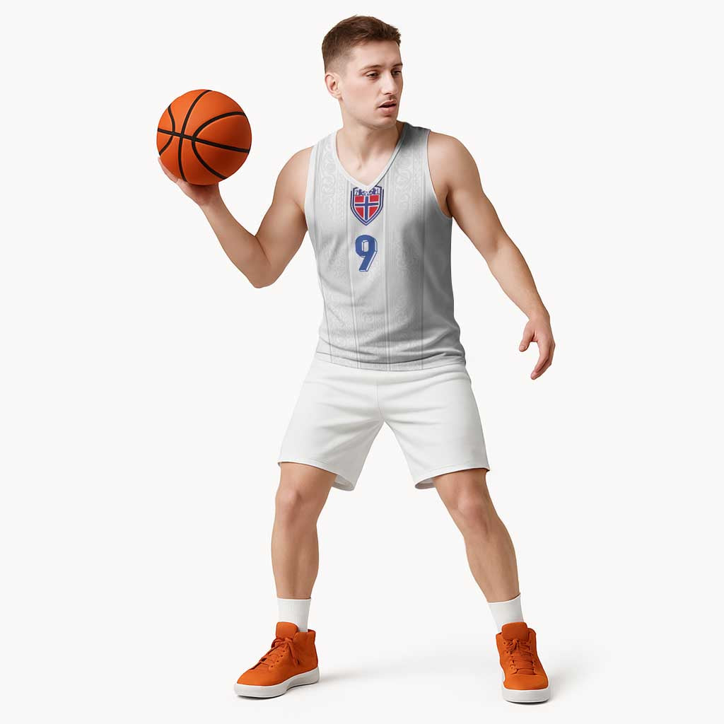 Custom Norway Football Basketball Jersey Nordic Knot Pattern
