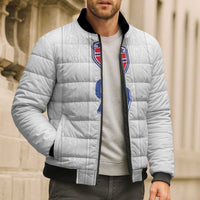 Custom Norway Football Bomber Puffer Jacket Nordic Knot Pattern