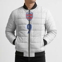 Custom Norway Football Bomber Puffer Jacket Nordic Knot Pattern
