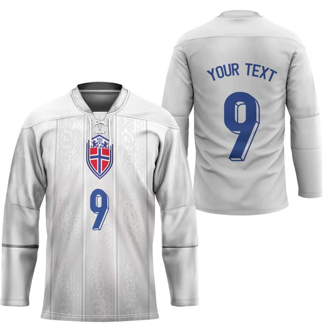 Custom Norway Football Hockey Jersey Nordic Knot Pattern