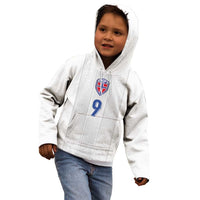 Custom Norway Football Kid Hoodie Nordic Knot Pattern
