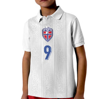 Custom Norway Football Kid Polo Shirt Nordic Knot Pattern