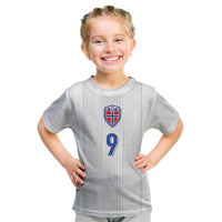 Custom Norway Football Kid T Shirt Nordic Knot Pattern