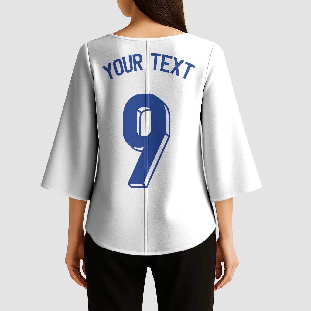 Custom Norway Football Kimono Sleeve Blouse Nordic Knot Pattern