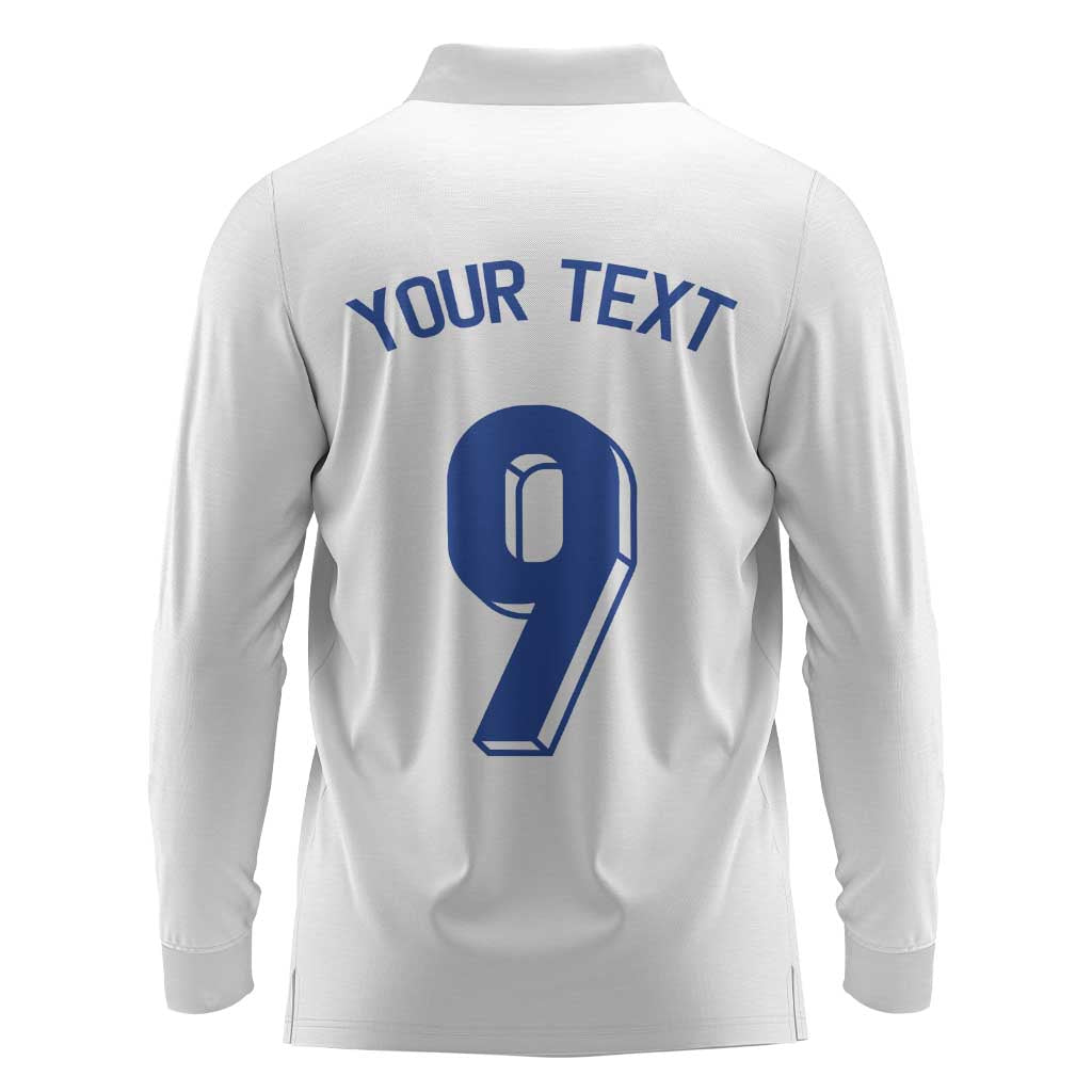 Custom Norway Football Long Sleeve Polo Shirt Nordic Knot Pattern