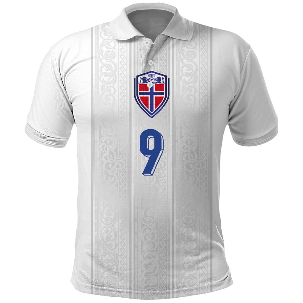 Custom Norway Football Polo Shirt Nordic Knot Pattern