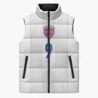 Custom Norway Football Sleeveless Puffer Jacket Nordic Knot Pattern