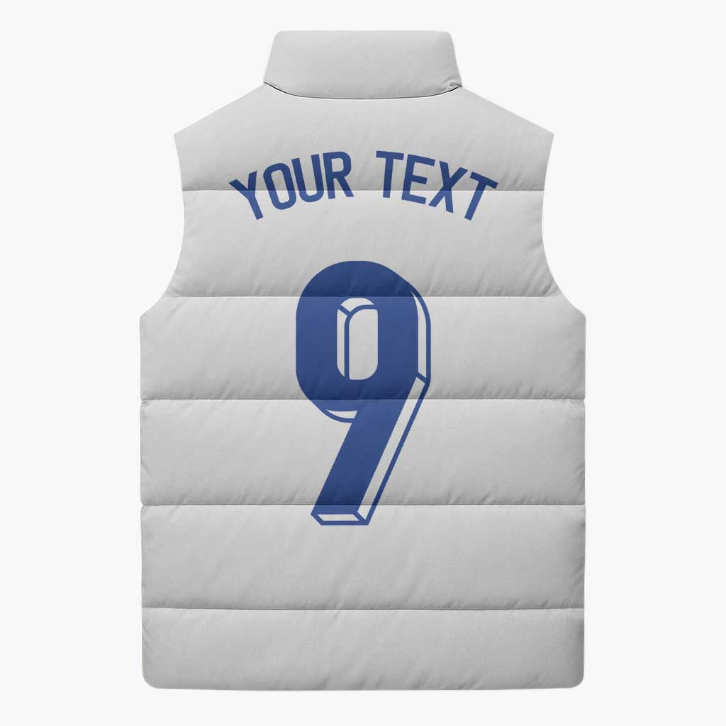 Custom Norway Football Sleeveless Puffer Jacket Nordic Knot Pattern