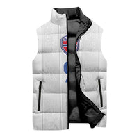 Custom Norway Football Sleeveless Puffer Jacket Nordic Knot Pattern