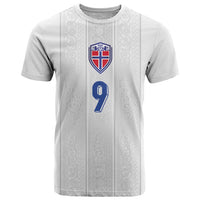Custom Norway Football T Shirt Nordic Knot Pattern