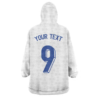 Custom Norway Football Wearable Blanket Hoodie Nordic Knot Pattern