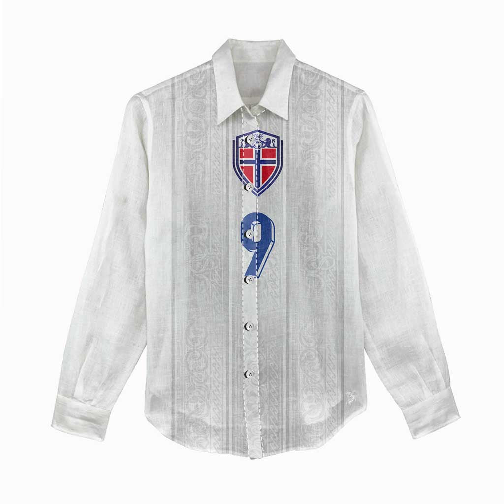 Custom Norway Football Women Casual Shirt Nordic Knot Pattern