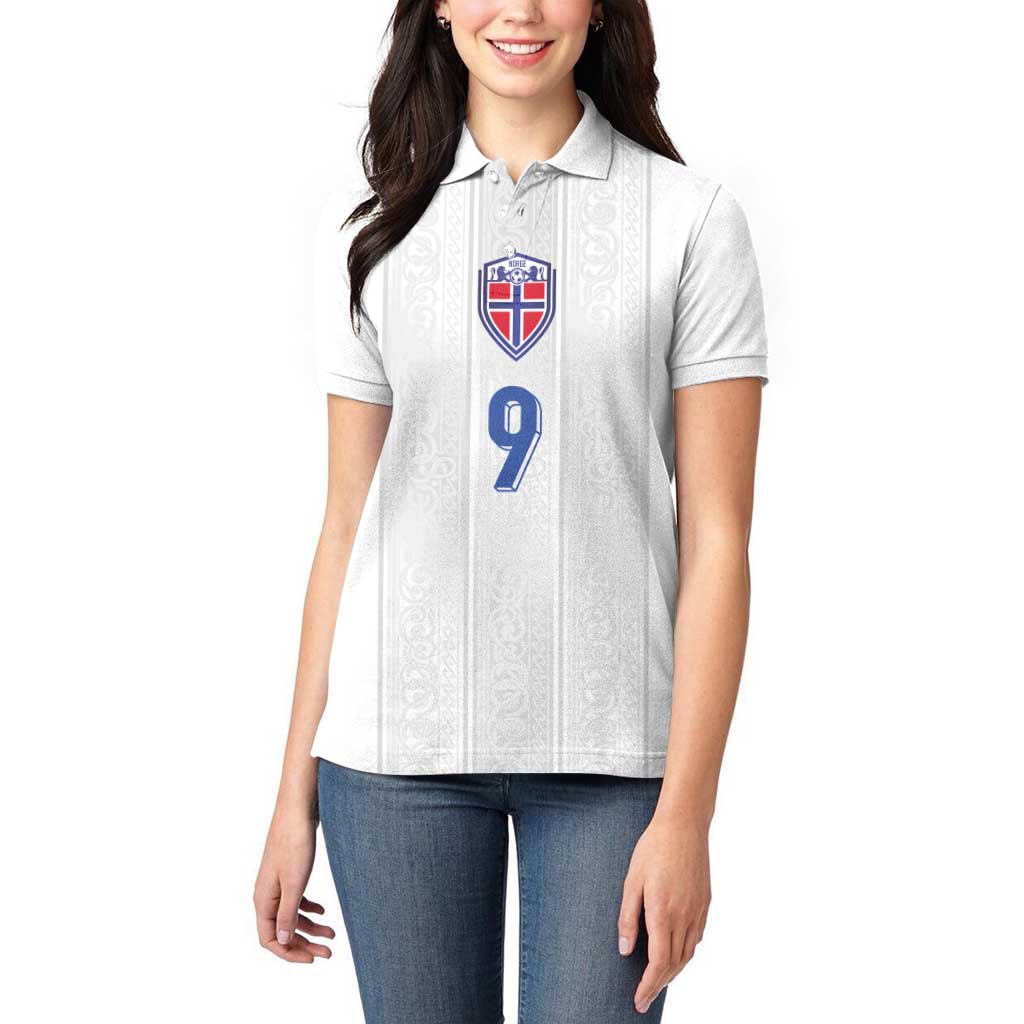 Custom Norway Football Women Polo Shirt Nordic Knot Pattern