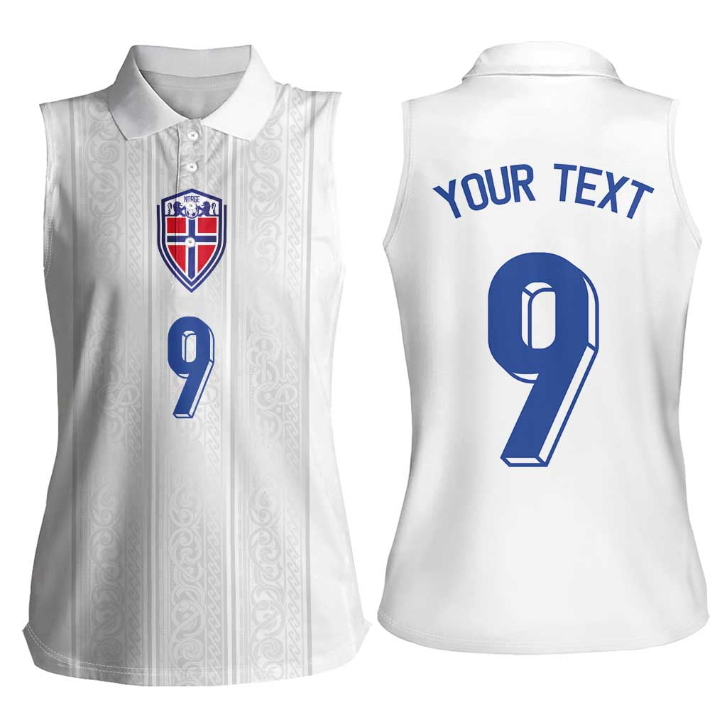 Custom Norway Football Women Sleeveless Polo Shirt Nordic Knot Pattern