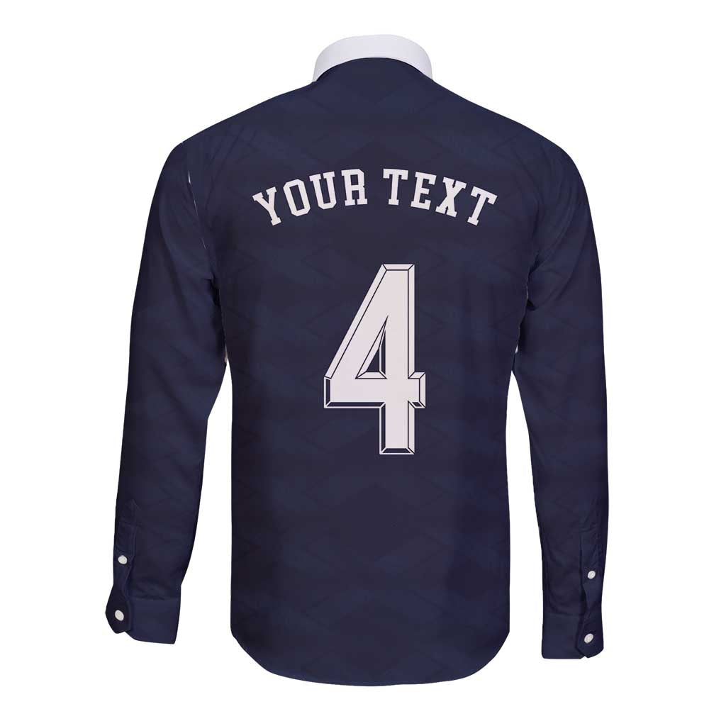 Custom Scotland Football Long Sleeve Button Shirt Glory 2026