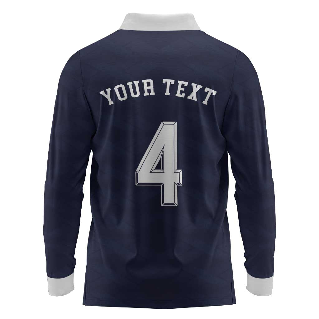 Custom Scotland Football Long Sleeve Polo Shirt Glory 2026