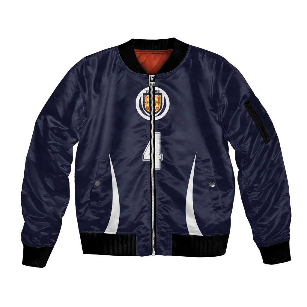 Custom Scotland Football Sleeve Zip Bomber Jacket Glory 2026