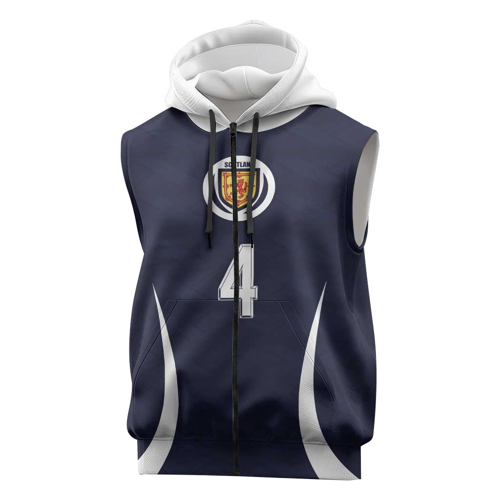 Custom Scotland Football Sleeveless Zip Hoodie Glory 2026