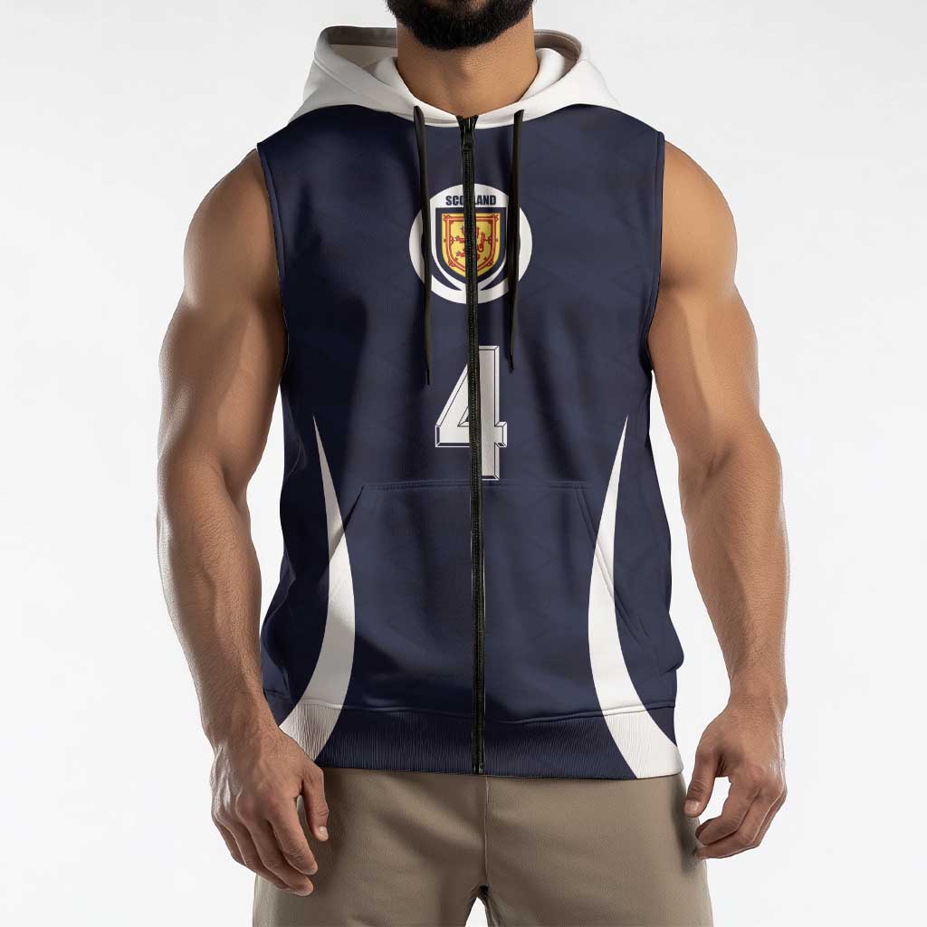 Custom Scotland Football Sleeveless Zip Hoodie Glory 2026