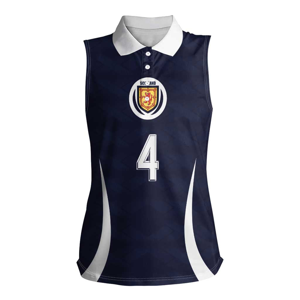 Custom Scotland Football Women Sleeveless Polo Shirt Glory 2026