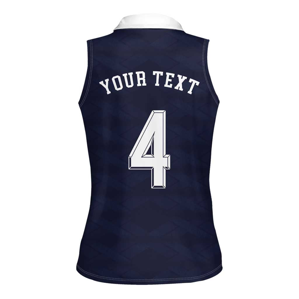 Custom Scotland Football Women Sleeveless Polo Shirt Glory 2026