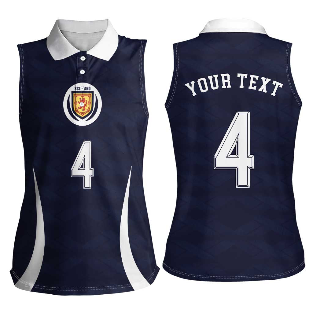 Custom Scotland Football Women Sleeveless Polo Shirt Glory 2026