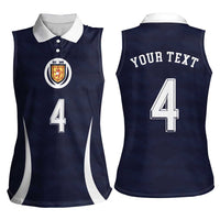 Custom Scotland Football Women Sleeveless Polo Shirt Glory 2026