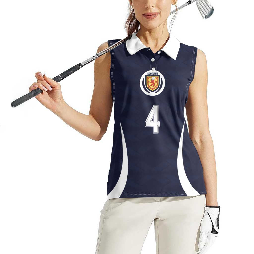 Custom Scotland Football Women Sleeveless Polo Shirt Glory 2026