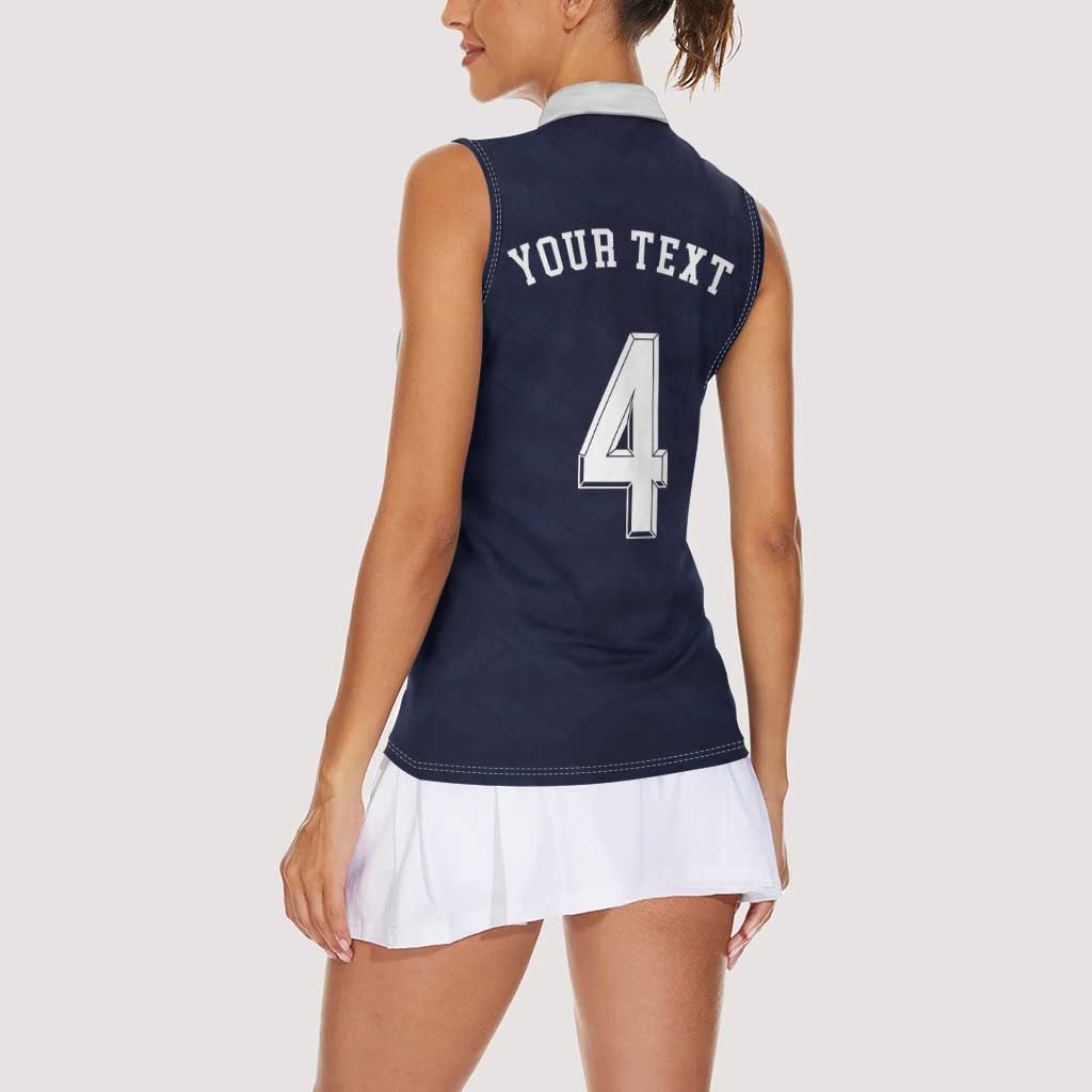 Custom Scotland Football Women Sleeveless Polo Shirt Glory 2026
