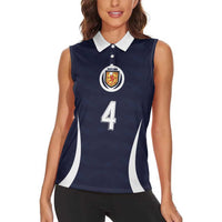 Custom Scotland Football Women Sleeveless Polo Shirt Glory 2026