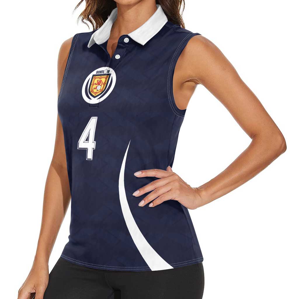Custom Scotland Football Women Sleeveless Polo Shirt Glory 2026