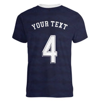 Custom Scotland Football Women V-Neck T-Shirt Glory 2026