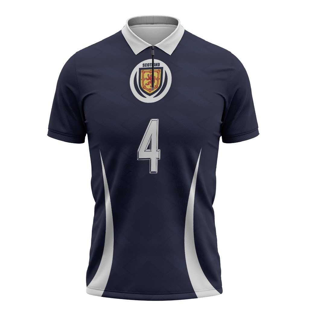 Custom Scotland Football Zipper Polo Shirt Glory 2026