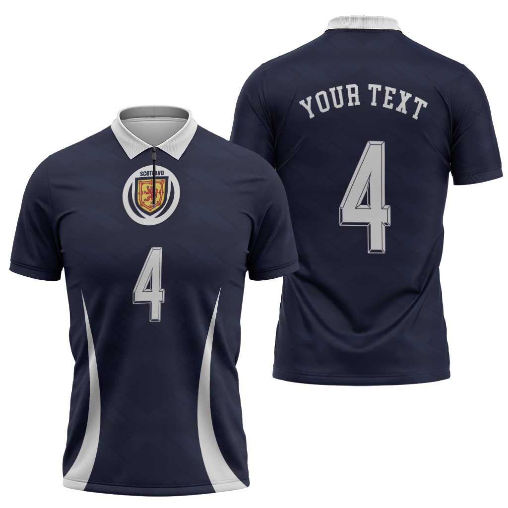 Custom Scotland Football Zipper Polo Shirt Glory 2026