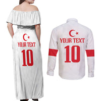 Turkey Football 2024 Go Champion Couples Matching Off Shoulder Maxi Dress and Long Sleeve Button Shirt - Wonder Print Shop