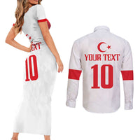 Turkey Football 2024 Go Champion Couples Matching Short Sleeve Bodycon Dress and Long Sleeve Button Shirt - Wonder Print Shop