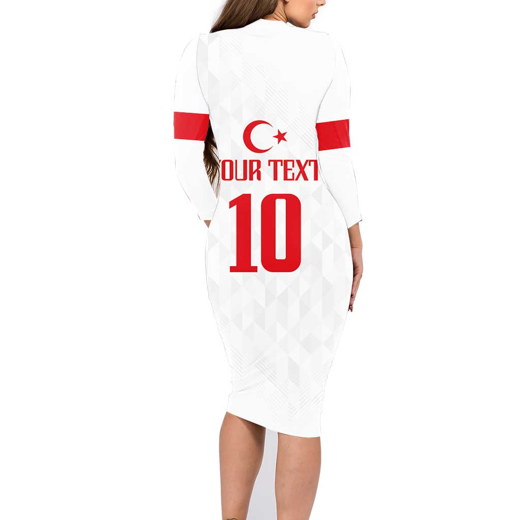 Turkey Football 2024 Go Champion Family Matching Long Sleeve Bodycon Dress and Hawaiian Shirt - Wonder Print Shop