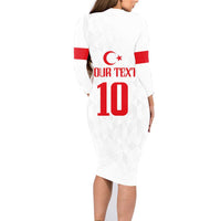 Turkey Football 2024 Go Champion Family Matching Long Sleeve Bodycon Dress and Hawaiian Shirt - Wonder Print Shop