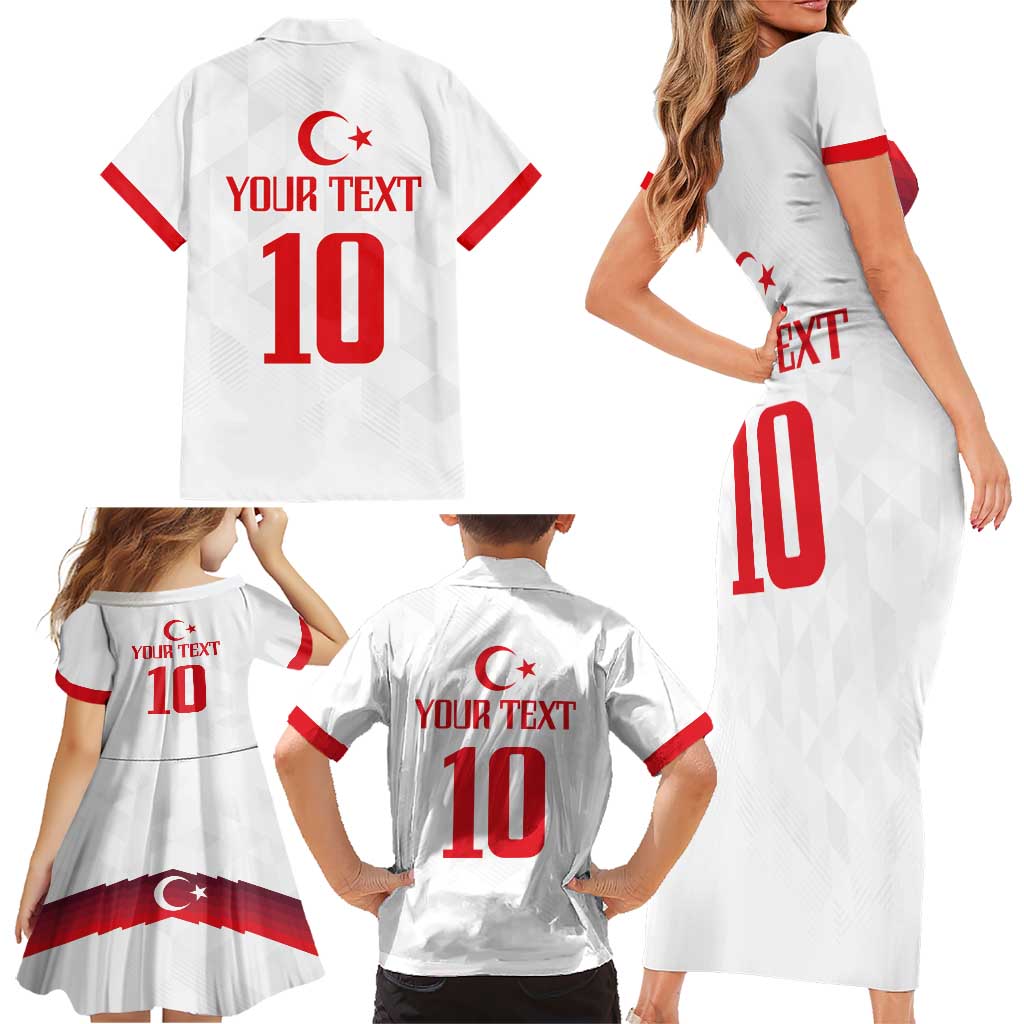 Turkey Football 2024 Go Champion Family Matching Short Sleeve Bodycon Dress and Hawaiian Shirt - Wonder Print Shop
