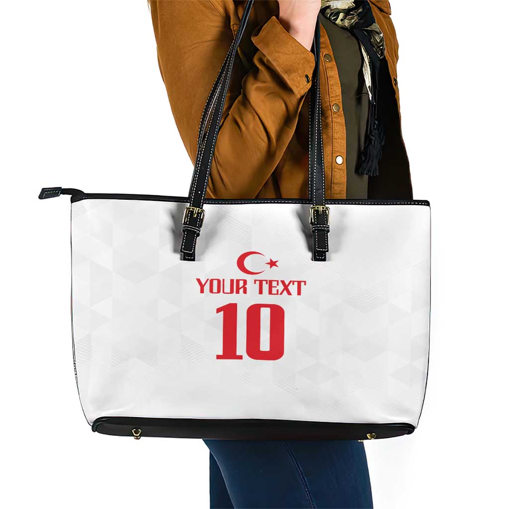 Turkey Football 2024 Go Champion Leather Tote Bag - Wonder Print Shop