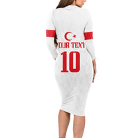Turkey Football 2024 Go Champion Long Sleeve Bodycon Dress - Wonder Print Shop