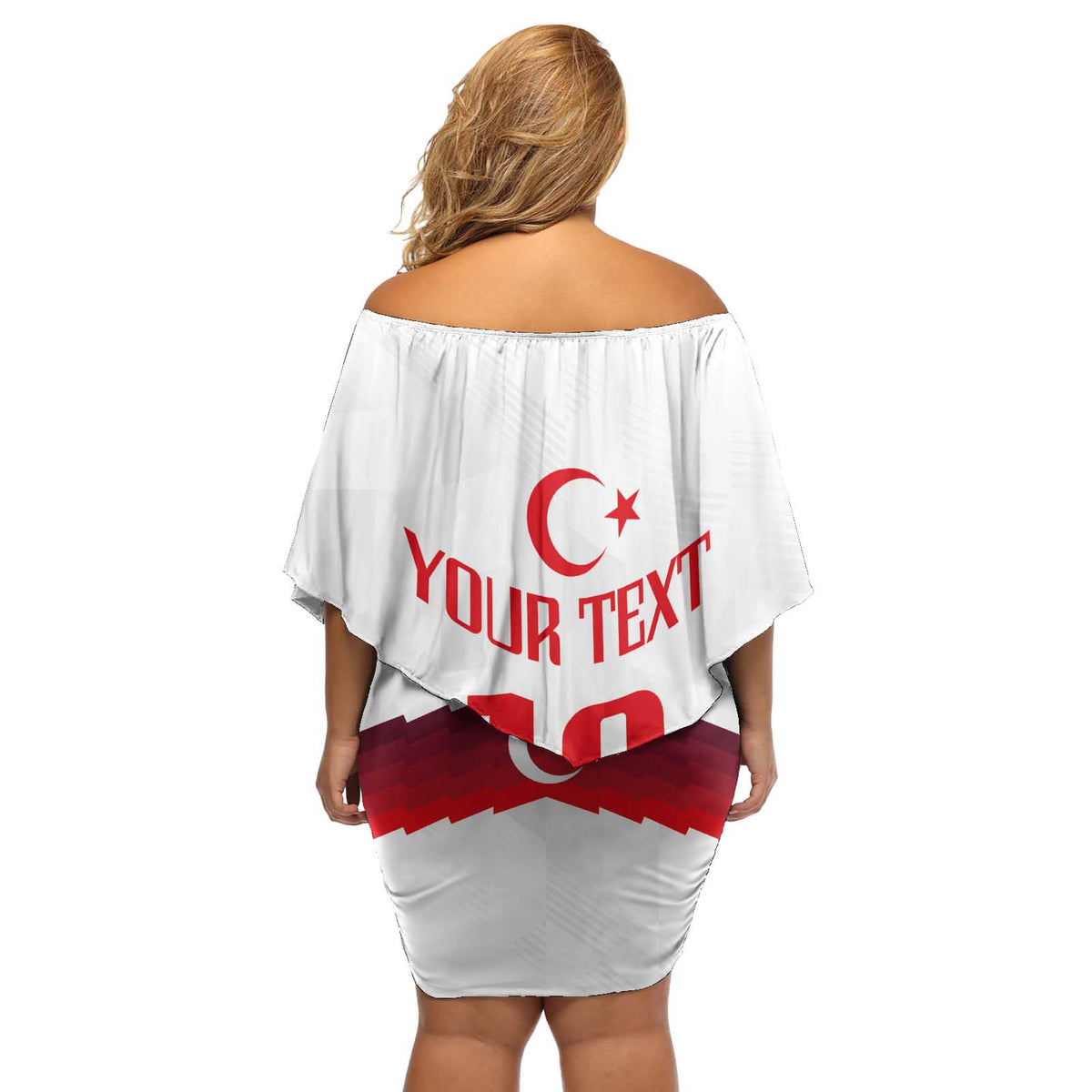 Turkey Football 2024 Go Champion Off Shoulder Short Dress - Wonder Print Shop