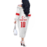 Turkey Football 2024 Go Champion Off The Shoulder Long Sleeve Dress - Wonder Print Shop