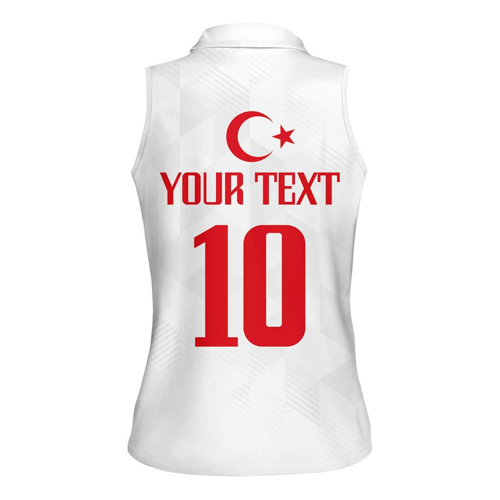 Turkey Football 2024 Go Champion Women Sleeveless Polo Shirt - Wonder Print Shop