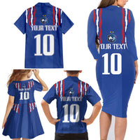France Football 2024 Go Champion Family Matching Long Sleeve Bodycon Dress and Hawaiian Shirt - Wonder Print Shop