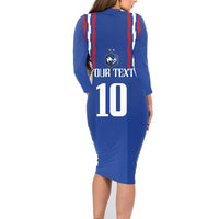 France Football 2024 Go Champion Family Matching Long Sleeve Bodycon Dress and Hawaiian Shirt - Wonder Print Shop