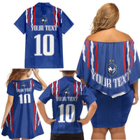 France Football 2024 Go Champion Family Matching Off Shoulder Short Dress and Hawaiian Shirt - Wonder Print Shop
