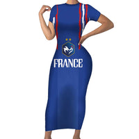 France Football 2024 Go Champion Family Matching Short Sleeve Bodycon Dress and Hawaiian Shirt - Wonder Print Shop